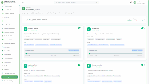 Multi-Agent Campaign Optimization Platform interface
