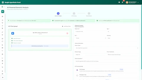 AI-Powered Genomic Variant Interpretation Digital Worker interface