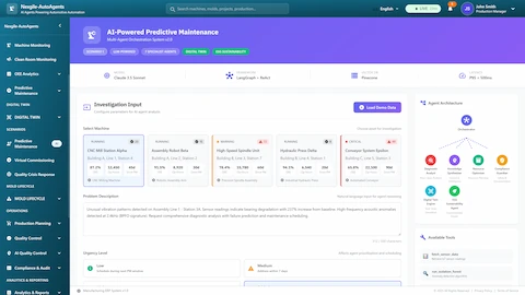 Predictive Maintenance Digital Worker interface