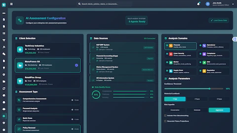 Enterprise AI Agentic Risk Assessment System interface