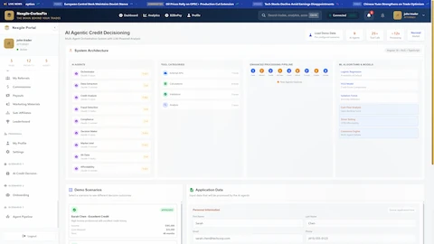 AI Credit Decisioning Digital Worker interface