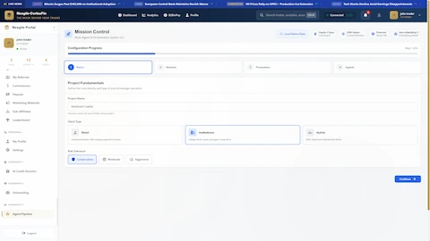 AI Broker Setup Automation Digital Worker interface