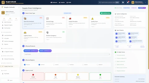 Multi-Agent Crisis Response System interface