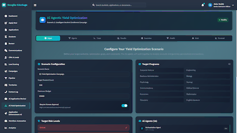 AI Yield Optimization Campaign System interface
