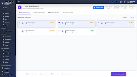 Predictive Maintenance & Financial Intelligence System interface