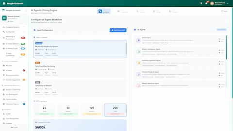 AI Agentic Pricing Engine Digital Worker interface