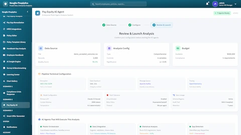 Pay Equity Analysis Digital Worker interface