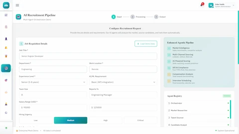 AI-Powered Intelligent Recruitment Pipeline interface
