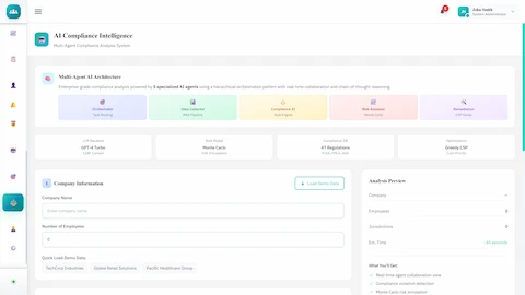 AI Compliance Intelligence System interface